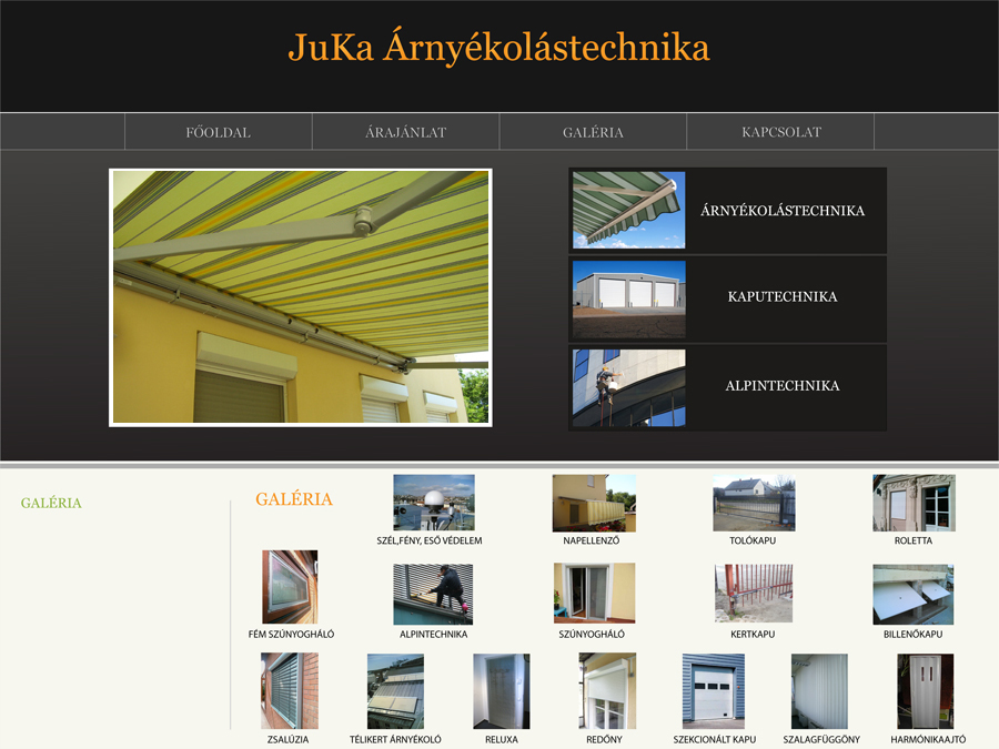 árnyékolástechnika galéria
